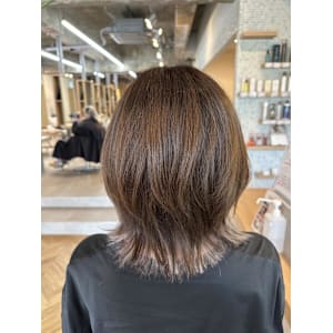 クラゲヘアー/小顔に見せるヘア/ココアベージュ/天王台