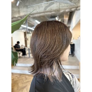 クラゲヘアー/小顔に見せるヘア/ココアベージュ/天王台