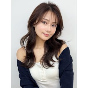 シースルーバンク 顔周りカット グレージュカラー 20代