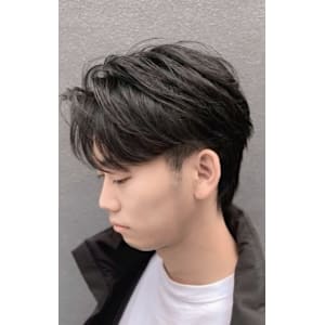 ナチュラルセンターパート×束感ショート - 【メンズ個室サロン】ALL DAY HELLO'S【メンズコシツサロン オールデイハローズ】掲載中