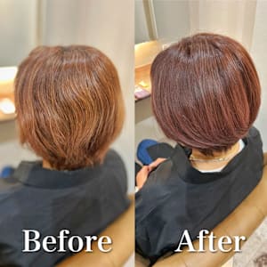 白髪ぼかし(ピンクベージュ)白髪キレイにマイナス10歳