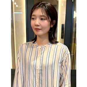 顔周りカット ダークブラウン 髪質改善 くびれヘア 30代  - atelier.神戸三宮店【アトリエ】【アトリエ コウベサンノミヤテン】掲載中