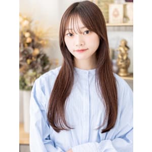 シースルーバング顔回りレイヤーストレート　ヘーゼルブラウン　 - COVER HAIR bliss 【カバー ヘア ブリス】川口/ららテラス川口東口駅前店【カバー ヘア ブリス カワグチララテラスカワグチヒガシグチエキマエテン】掲載中