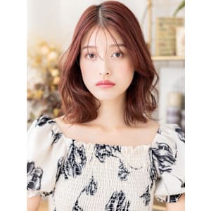 大人美人ひし形ミディアム艶感バーガンディ　ゆるふわミディアム - COVER HAIR bliss【カバーヘア ブリス】上尾/上尾西口店【カバーヘアブリス アゲオ アゲオニシグチテン】掲載中