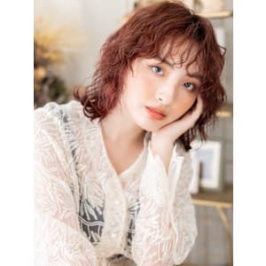 濡れ髪くるくるパーマミディアムボブウルフ　ウルフボブ - COVER HAIR bliss【カバーヘア ブリス】上尾/上尾西口店【カバーヘアブリス アゲオ アゲオニシグチテン】掲載中