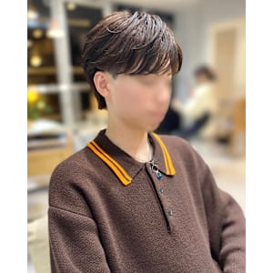 シースルーマッシュ/センターパート/マッシュ