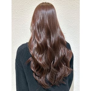マロンベージュ 髪質改善カラー 艶髪 うるつやロング