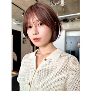 since 銀座 【シンス】×ピンクベージュミニボブスタイル