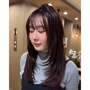 韓国風レイヤーカット/レイヤーカット/秋カラー