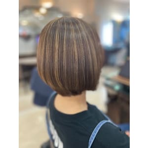 明るい白髪染め×ハイライト