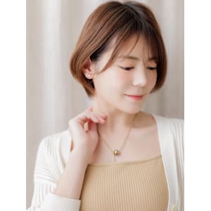 ペールオレンジベージュひし形ショートミニマルボブ30代40代 - COVER HAIR bliss【カバーヘア ブリス】大宮/大宮西口店【カバー ヘア ブリス オオミヤ オオミヤニシグチテン】掲載中