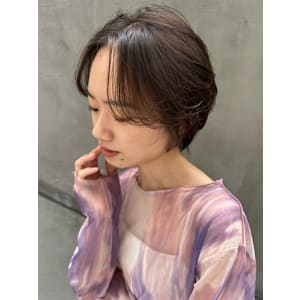 ショート/センターパート/マッシュ/ナチュラル