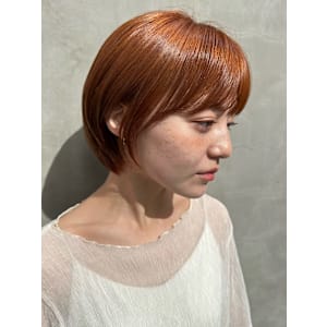 コンパクト/ショートボブ/オレンジブラウン/ツヤ感 - tricca 代官山本店 【トリッカ ダイカンヤマ】【トリッカ ダイカンヤマホンテン】掲載中