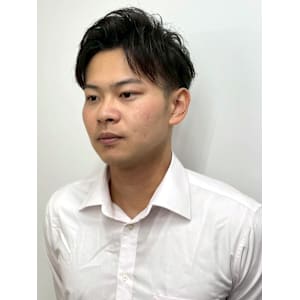 アップバング ニュアンスパーマ 黒髪ショート ツーブロック - MENS SALON RUGGED 大野城店【メンズサロンラギッドオオノジョウテン】掲載中
