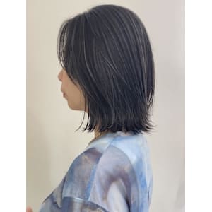 細めハイライトグレージュ