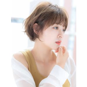 大人かわいい透明感ショートボブ｜銀座美容室