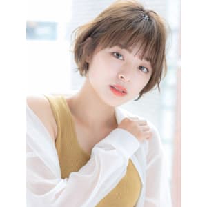 大人かわいい透明感ショートボブ｜自由が丘LOREN人気スタイ