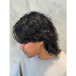 メンズカット海外マレットヘア波巻きスパイラルパーマ - ROOO MEN【ルーメン】【ルーメン】掲載中