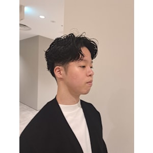 ルーズパーマ　ドライ＆ウェット　メンズ理容室　床屋　