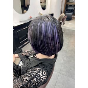 ブリーチカラー/アンブレラカラー/ラベンダー/ブラック