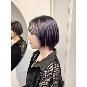 ブリーチカラー/アンブレラカラー/ラベンダー/ブラック