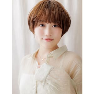 ヘーゼルブラウン丸みショートマッシュルームヘア30代40代 - COVER HAIR bliss【カバーヘア ブリス】志木/志木南口駅前店【カバーヘア ブリス シキ シキミナミグチエキマエテン】掲載中