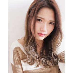 大人可愛い20代30代40代 ふんわりワンカールロングスタイ