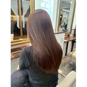 髪質改善/透明感カラー/顔まわりレイヤー/カット/韓国/前髪