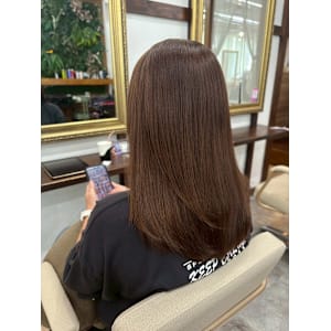 髪質改善/透明感カラー/顔まわりレイヤー/カット/韓国/前髪