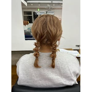 編み込みツインテール/ヘアセット