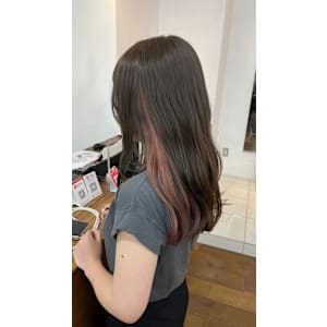 ピンクインナーカラー/ガーリー/ストリート/韓国ヘア/学割