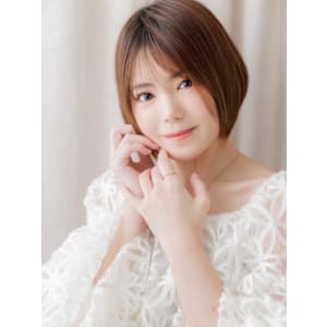 透明感オレンジベージュひし形小顔丸みショートボブ30代40代 - COVER HAIR & SPA bliss【カバーヘア アンド スパ ブリス】浦和/浦和西口店【カバー ヘア アンド スパ ブリス ウラワ ウラワニシグチテン】掲載中