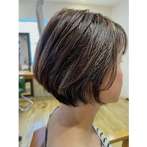 ショートスタイル×ハイライト/30代/40代/50代