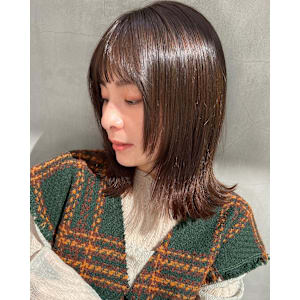 ミディアム/顔まわりレイヤー/ツヤブラウン/ナチュラルストレ - tricca 代官山本店 【トリッカ ダイカンヤマ】【トリッカ ダイカンヤマホンテン】掲載中