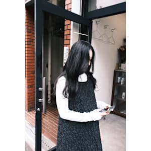 透明感/暗髪/シアーブルー