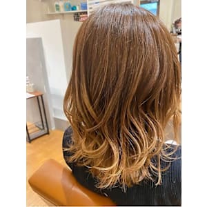 グラデーション風ハイライトカラー/20代/30代/40代