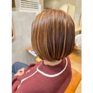 ピンクベージュ×太めハイライト/20代/30代/40代