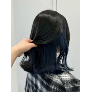 ブルーブラック/黒染めなし/暗染め