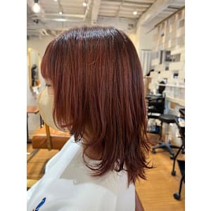 ブリーチなしダブルカラーレッド/20代/30代/40代