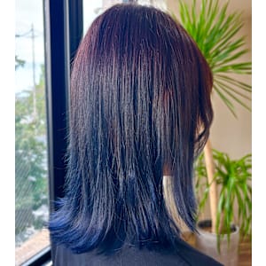 グラデーションカラー（ブリーチonブルー）