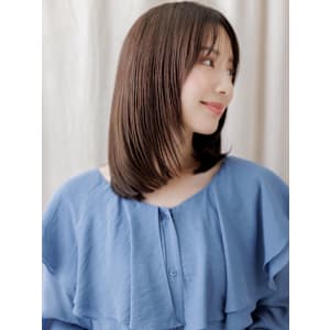 顔周りレイヤーミディアム前下がりハッシュカット30代40代 - COVER HAIR bliss【カバーヘア ブリス】上尾/上尾西口店【カバーヘアブリス アゲオ アゲオニシグチテン】掲載中