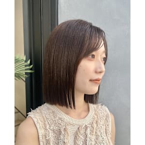 ボブ×ショート×前髪×ミニボブ×オリーブカラー×横浜20代