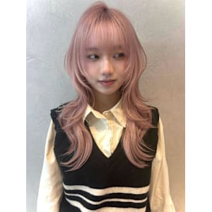 ワイドバング/ホワイトブロンド[髪質改善/ヘアセット/大宮]