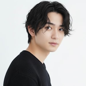 MEN’S HAIR/ブルーブラック/フェザーパーマ