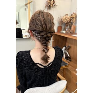 ヘアセット/編みおろし/結婚式参列ヘア