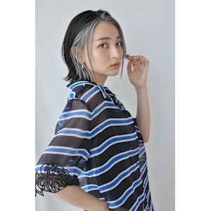 フェイスフレーミング／ハイライトボブ／コントラストカラー