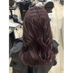 【AYAKI】レイヤーカット.ワインレッド