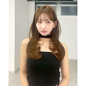 レイヤーカット アッシュグレージュ 顔周り　小顔 韓国ヘア