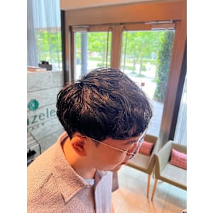 【お客様スタイル】ツーブロックショート／パーマ／天然パーマ