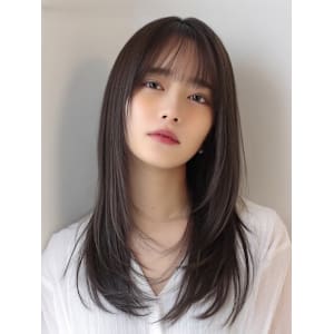 30代レイヤーカット/髪質改善ストレート/韓国/ワンホンヘア